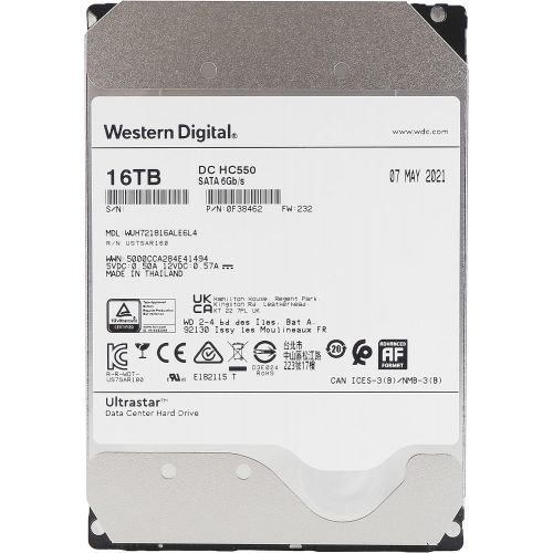  Western Digital WUH721816ALE6L4 3.5 16TB SATA 6Gb/s7.2K RPM 512M 0F38462 512e/4Kn HDD