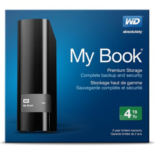  Western Digital WD 4TB My Book Desktop External Hard Drive - USB 3.0 - WDBFJK0040HBK-NESN,Black