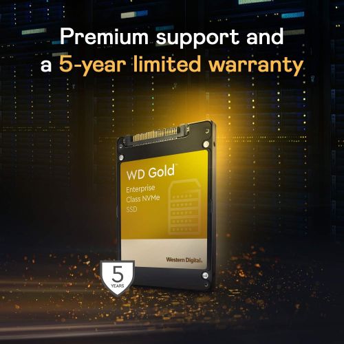  Western Digital 1.92TB WD Gold SN600 Enterprise Class NVMe Internal SSD - U.2 PCIe, 2.5/7mm - WDS192T1D0D