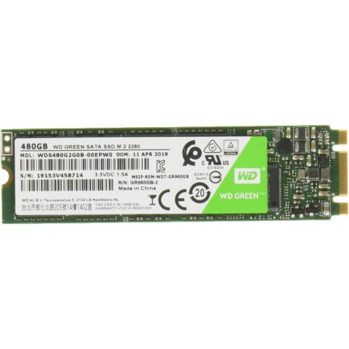  Western Digital WD Green WDS480G2G0B 480 GB Solid State Drive - SATA 600 - Internal - M.2 2280-545 MB/S Maximum Read Transfer Rate