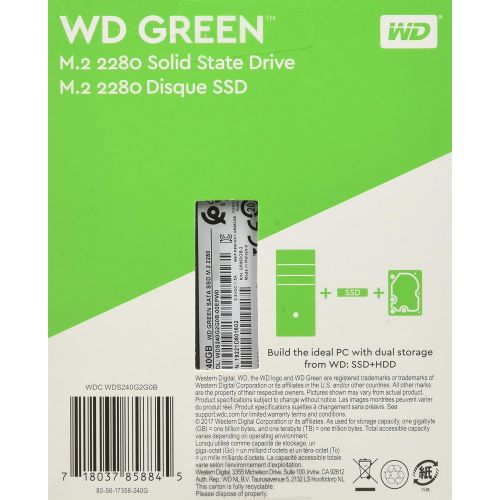  Western Digital SSD WDS240G2G0B 240GB M.2 2280 SATA 6GB S WD Green Retail