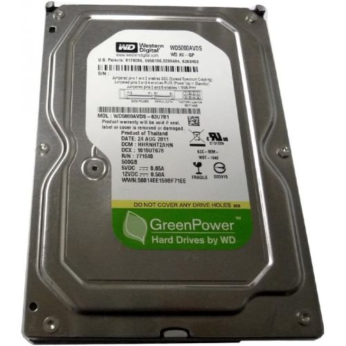  Western Digital WD AV-GP 500GB 32MB Cache SATA 3.0Gb/s 3.5inch (CCTV DVR, PC) Internal Hard Drive (Low power, Quiet) -w/1 Year Warranty