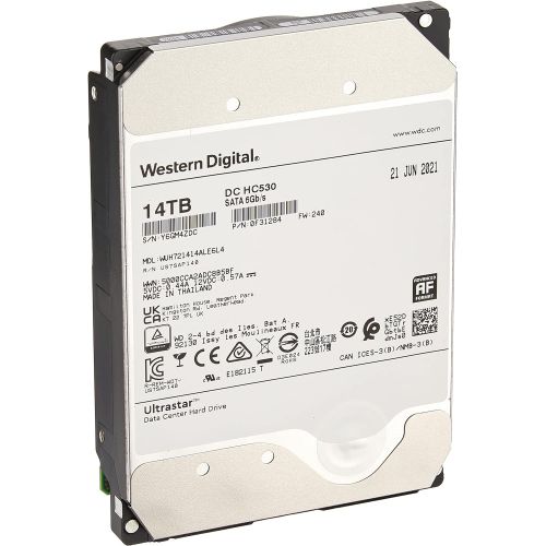  Western Digital 14TB Ultrastar DC HC530 SATA HDD - 7200 RPM Class, SATA 6 Gb/s, 512MB Cache, 3.5 - WUH721414ALE6L4