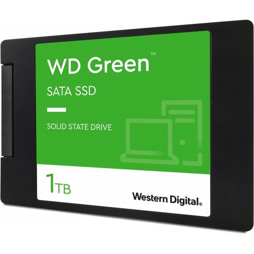  Western Digital 1TB WD Green Internal PC SSD Solid State Drive - SATA III 6 Gb/s, 2.5/7mm, Up to 550 MB/s - WDS100T2G0A