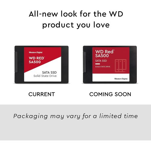  Western Digital 500GB WD Red SA500 NAS 3D NAND Internal SSD - SATA III 6 Gb/s, 2.5/7mm, Up to 560 MB/s - WDS500G1R0A