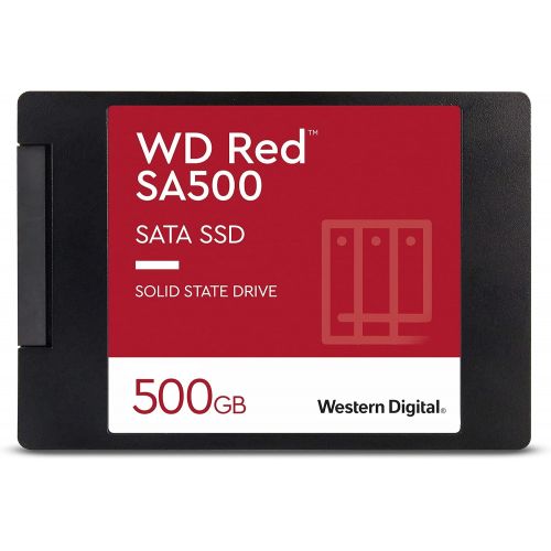  Western Digital 500GB WD Red SA500 NAS 3D NAND Internal SSD - SATA III 6 Gb/s, 2.5/7mm, Up to 560 MB/s - WDS500G1R0A