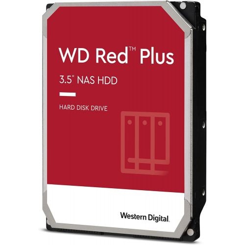  Western Digital 14TB WD Red Plus NAS Internal Hard Drive HDD - 5400 RPM, SATA 6 Gb/s, CMR, 512 MB Cache, 3.5 - WD140EFFX