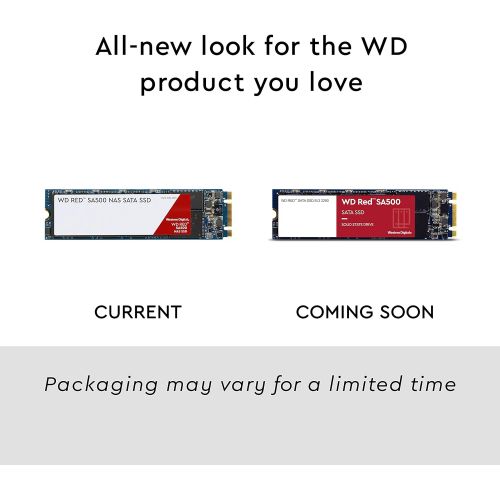  Western Digital 1TB WD Red SA500 NAS 3D NAND Internal SSD - SATA III 6 Gb/s, M.2 2280, Up to 560 MB/s - WDS100T1R0B
