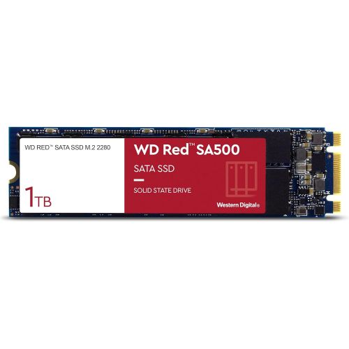  Western Digital 1TB WD Red SA500 NAS 3D NAND Internal SSD - SATA III 6 Gb/s, M.2 2280, Up to 560 MB/s - WDS100T1R0B