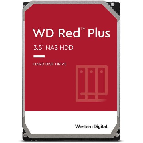  Western Digital 14TB WD Red Plus NAS Internal Hard Drive HDD - 7200 RPM, SATA 6 GB/s, CMR, 512 MB Cache, 3.5 - WD140EFGX
