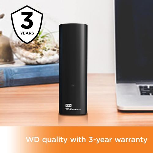  Western Digital WD 12TB Elements Desktop Hard Drive HDD, USB 3.0, Compatible with PC, Mac, PS4 & Xbox - WDBWLG0120HBK-NESN