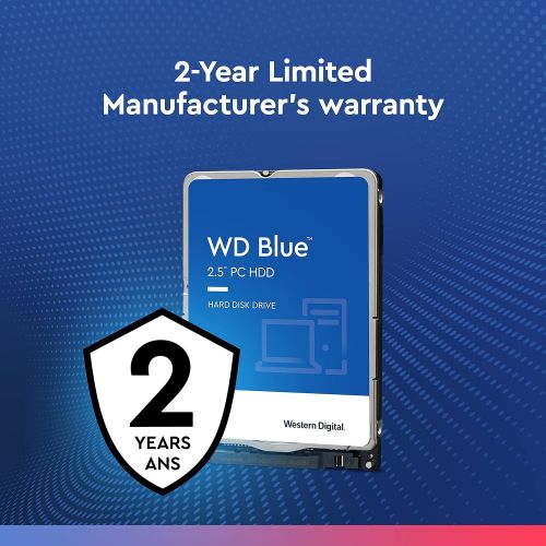  Western Digital 1TB WD Blue Mobile Hard Drive HDD - 5400 RPM, SATA 6 Gb/s, 128 MB Cache, 2.5 - WD10SPZX