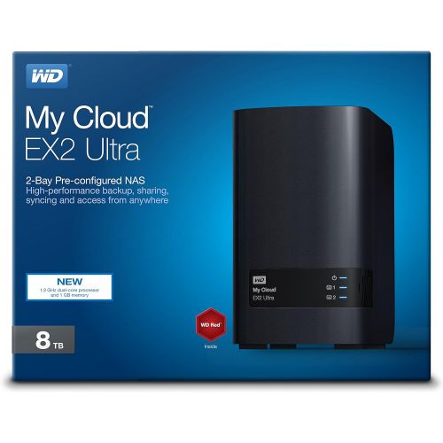  Western Digital WD 8TB My Cloud EX2 Ultra Network Attached Storage - NAS - WDBVBZ0080JCH-NESN