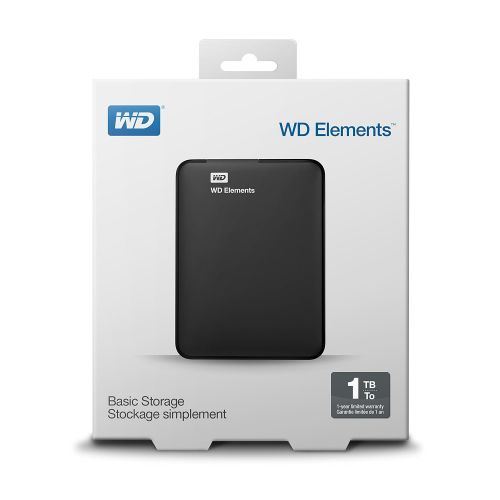  Western Digital WD 1TB WD Elements Portable USB 3.0 Hard Drive Storage (WDBUZG0010BBK-EESN)