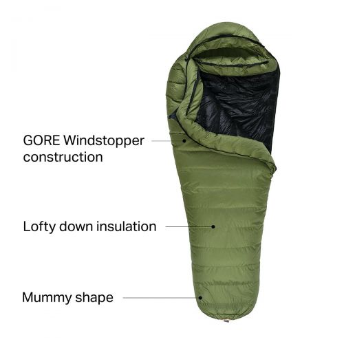  Western Mountaineering Badger GORE WindStopper Sleeping Bag: 15F Down