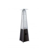 Westin Furniture Pyramid Glass Column Flame Patio Heater, Stainless Steel (Stainless Steel, Bronze)