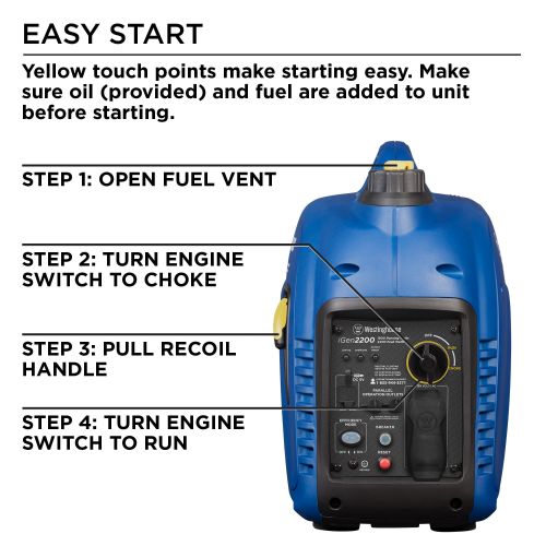  Westinghouse iGen2200 Gas Powered Portable Inverter Generator