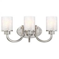 Westinghouse 6308100 Ramsgate Three-Light Indoor Wall Fixture, Brushed Nickel Finish with Ice Glass