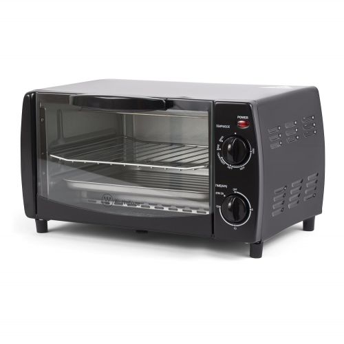  Westinghouse WTO1010B 4-Slice Toaster Oven, 10-Liter, 14.57X11.42X7.95, Black