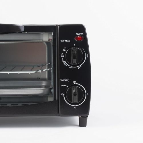  Westinghouse WTO1010B 4-Slice Toaster Oven, 10-Liter, 14.57X11.42X7.95, Black