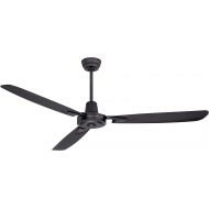 Craftmade 3 Blade Ceiling Fan Without Light VE58BNK3 Velocity Stainless Steel Industrial 58 Inch and Wall Control