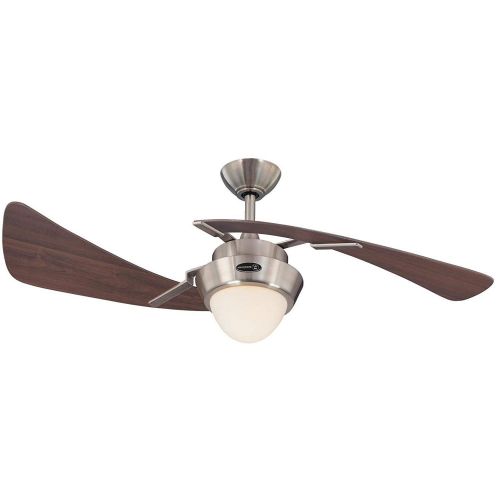  Westinghouse 7214100 48 Brushed Nickel & Maple Plywood Two Blade Ceiling Fan