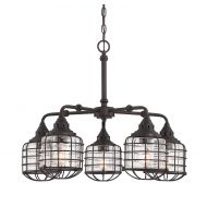 Westinghouse Savoy House 1-571-5-13 Connell 5 Light Chandelier in Matte Black w/ Gold