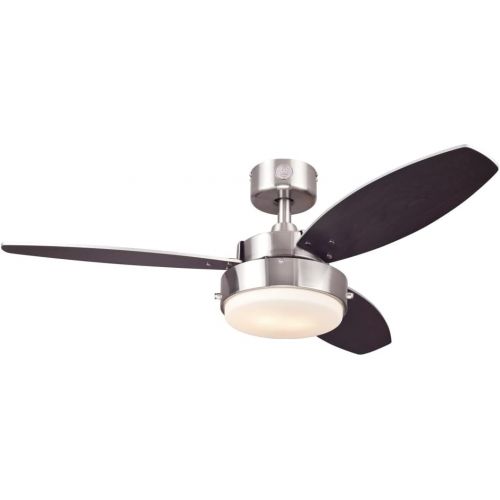  [아마존베스트]Westinghouse Lighting 7221600 Alloy Ceiling Fan with Light, 42 Inch, Brushed Nickel