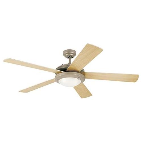  [아마존베스트]Westinghouse Lighting 7234100 Comet Indoor Ceiling Fan with Light, Brushed Pewter