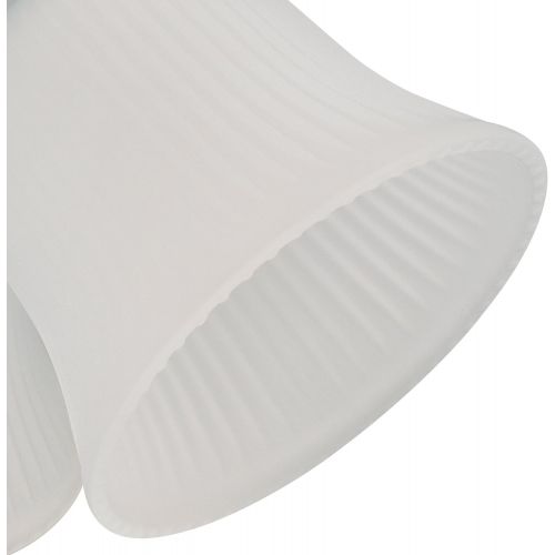  [아마존베스트]Westinghouse Lighting 77847 3LGT WHT Fros 3 Frosted Ribbed Glass Ceiling Fan Light Kit