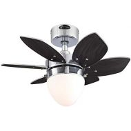 [아마존베스트]Westinghouse Lighting 7236900 Origami Indoor Ceiling Fan with Light, 24 Inch, Chrome