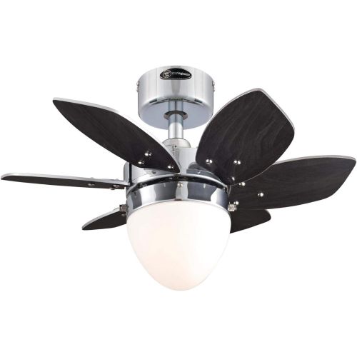  [아마존베스트]Westinghouse Lighting 7236900 Origami Indoor Ceiling Fan with Light, 24 Inch, Chrome