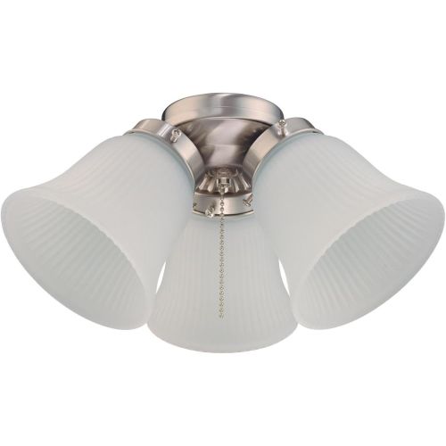  [아마존베스트]Westinghouse Lighting 7784900 Three LED Cluster Ceiling Fan Light Kit, Brushed Nickel Finish with Frosted Ribbed Glass, White