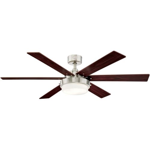  [아마존베스트]Westinghouse Lighting 7205100 Alloy II inch Indoor Ceiling Fan, LED Light Kit with Opal Frosted Glass, 52 Brushed Nickel