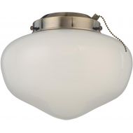 [아마존베스트]Westinghouse Lighting 7785100 LED Schoolhouse Indoor/Outdoor Energy Star Ceiling Fan Light Kit, Antique Brass Finish with White Opal Glass