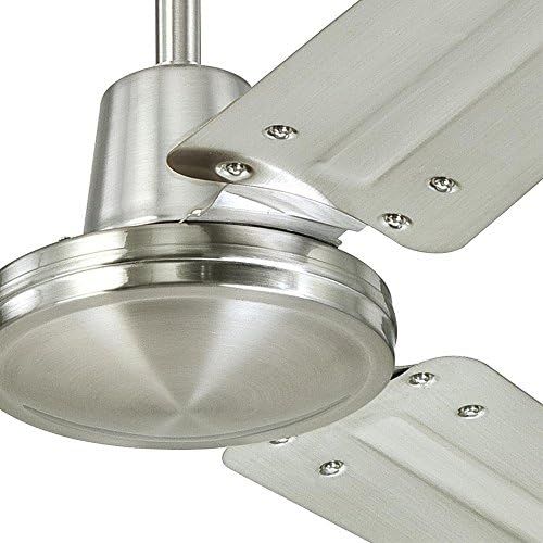  [아마존베스트]Westinghouse Lighting Westinghouse 7861400 Industrial 56-Inch Three Indoor Ceiling Fan, Brushed Nickel Steel Blades