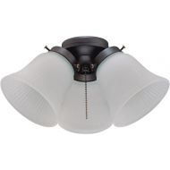 Westinghouse Lighting 7785000 Three-Light Led Cluster Ceiling Fan Light Kit, Oil Rubbed Bronze Finish with Frosted Ribbed Glass , White