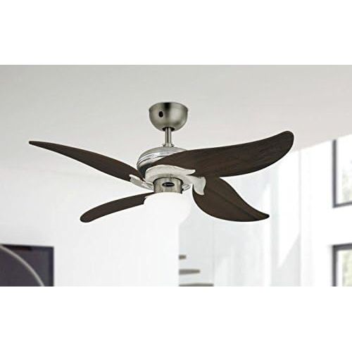  [아마존베스트]Westinghouse Lighting Westinghouse Jasmine 105 cm/ 42-inches Ceiling Fans, Dark Pewter/ Chrome-Weathered Maple