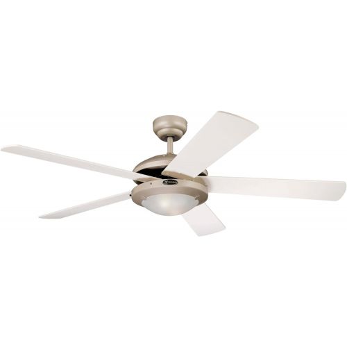  [아마존베스트]Westinghouse Lighting Westinghouse Comet 132 cm/ 52-inches Ceiling Fans, Titanium-Light Maple/ White