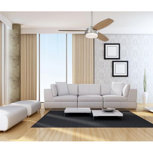  [아마존베스트]Westinghouse Lighting Westinghouse Alloy 7205240 Ceiling Fan A++ to E, Metal, E27, Brushed Nickel, 132 x 132 x 33.5 cm