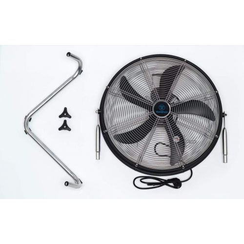  [아마존베스트]Westinghouse Lighting Yucon II 7271640 50cm Indoor Floor Fan 120W 230V Matt Black / Chrome 60.5cm