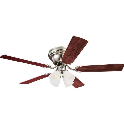  Westinghouse 7216200 Contempra IV 52-Inch Oil Rubbed Bronze Indoor Ceiling Fan, Light Kit with Frosted Ribbed Glass, (Includes Bulbs)