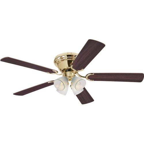  Westinghouse 7216200 Contempra IV 52-Inch Oil Rubbed Bronze Indoor Ceiling Fan, Light Kit with Frosted Ribbed Glass, (Includes Bulbs)