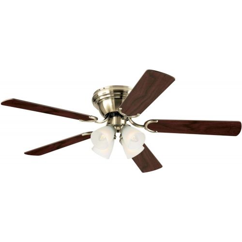  Westinghouse 7216200 Contempra IV 52-Inch Oil Rubbed Bronze Indoor Ceiling Fan, Light Kit with Frosted Ribbed Glass, (Includes Bulbs)