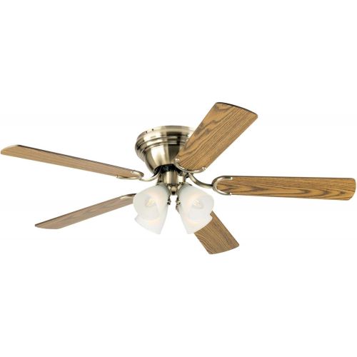  Westinghouse 7216200 Contempra IV 52-Inch Oil Rubbed Bronze Indoor Ceiling Fan, Light Kit with Frosted Ribbed Glass, (Includes Bulbs)