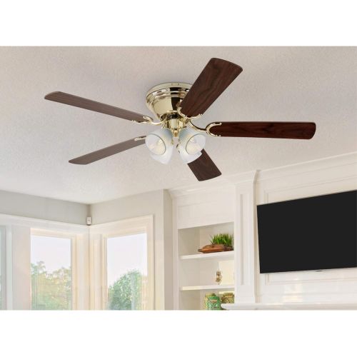  Westinghouse 7216200 Contempra IV 52-Inch Oil Rubbed Bronze Indoor Ceiling Fan, Light Kit with Frosted Ribbed Glass, (Includes Bulbs)