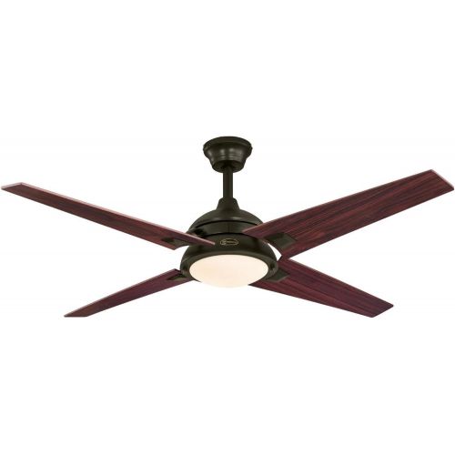  Westinghouse 7207400 DeSoto 52-inch Oil Rubbed Bronze Indoor Ceiling Fan, LED Light Kit with Opal Frosted Glass