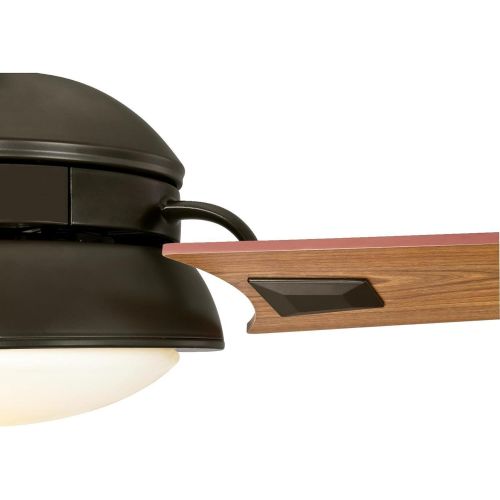  Westinghouse 7207400 DeSoto 52-inch Oil Rubbed Bronze Indoor Ceiling Fan, LED Light Kit with Opal Frosted Glass