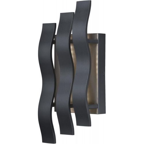  Westinghouse 6358000 Alesso One-Light LED, Matte Brushed Gun Metal Finish Outdoor Wall Fixture, Gunmetal