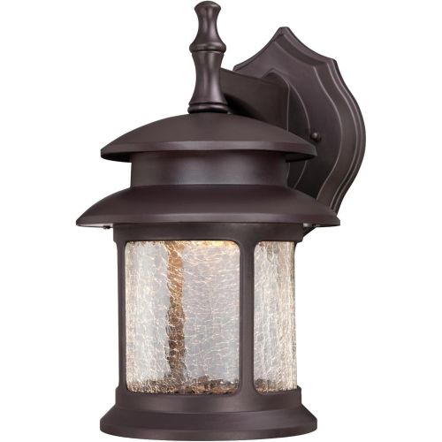  Westinghouse 6400400 One-Light LED Outdoor Wall Fixture, Oil Rubbed Bronze Finish with Crackle Glass